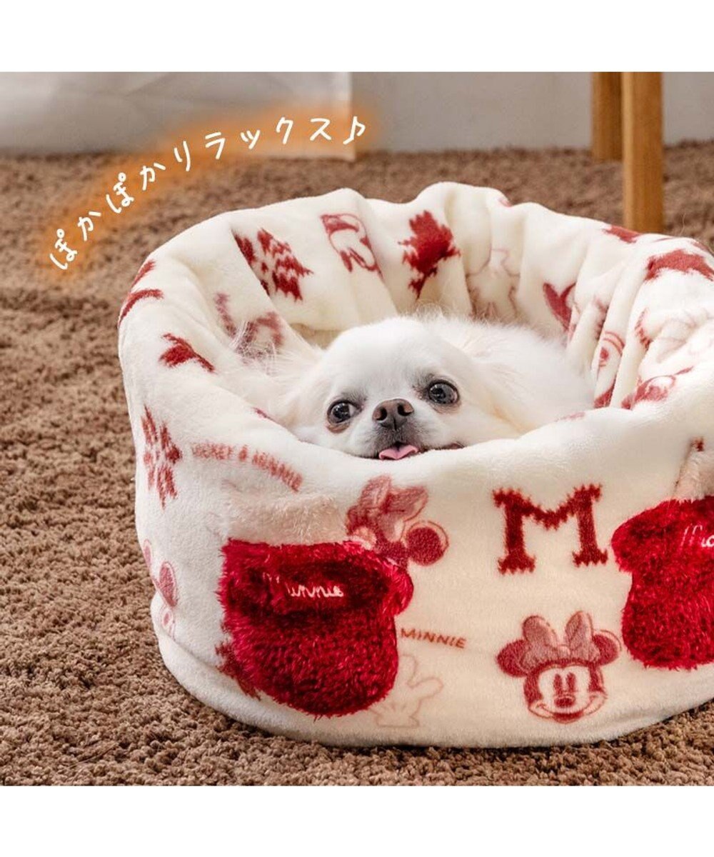 PET PARADISE ディズニー ミッキーマウス 筒型 寝袋 《ニット柄》Ｓ 
