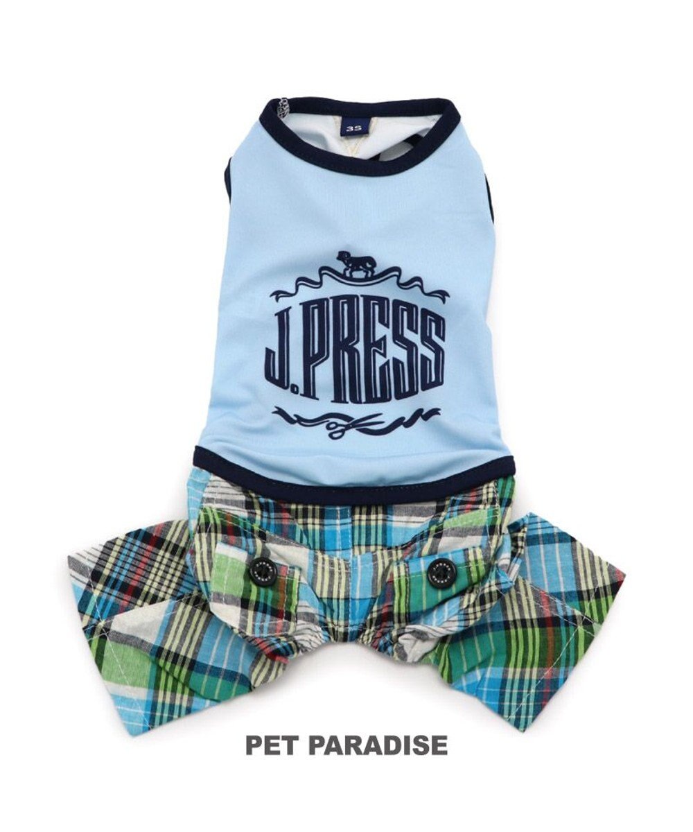 PET PARADISE 犬の服 春夏 ひんやり クール 接触冷感 虫よけ  J.PRESS マリン パンツ つなぎ 【小型犬】クールマックスエコメイド 