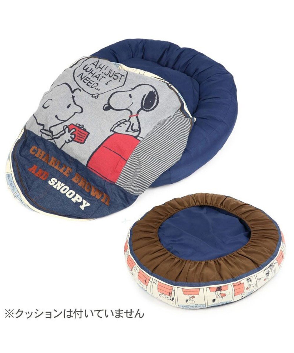 PET PARADISE スヌーピー 丸型 クッション用 替えカバー 《８０’Ｓ 柄》 (60cmの丸型クッションに対応） 