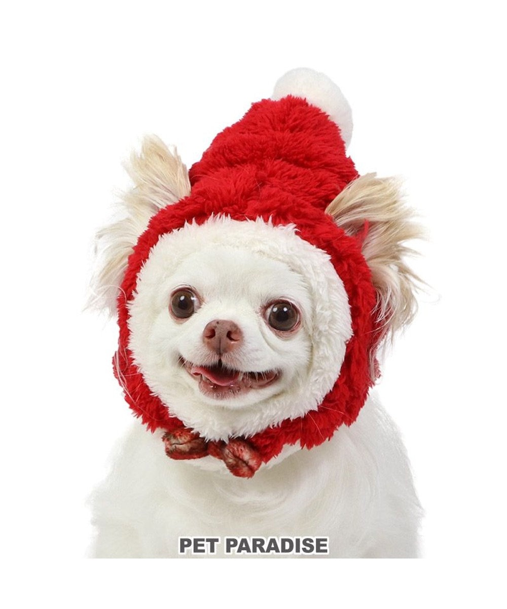 PET PARADISE ペットパラダイス クリスマス サンタ帽子 《ふわふわチェック柄 》 小型犬 