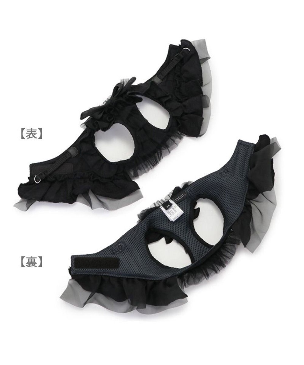 PET PARADISE cherircouture フリフリハーネス 《ブラック》 小型犬 Ｓ 