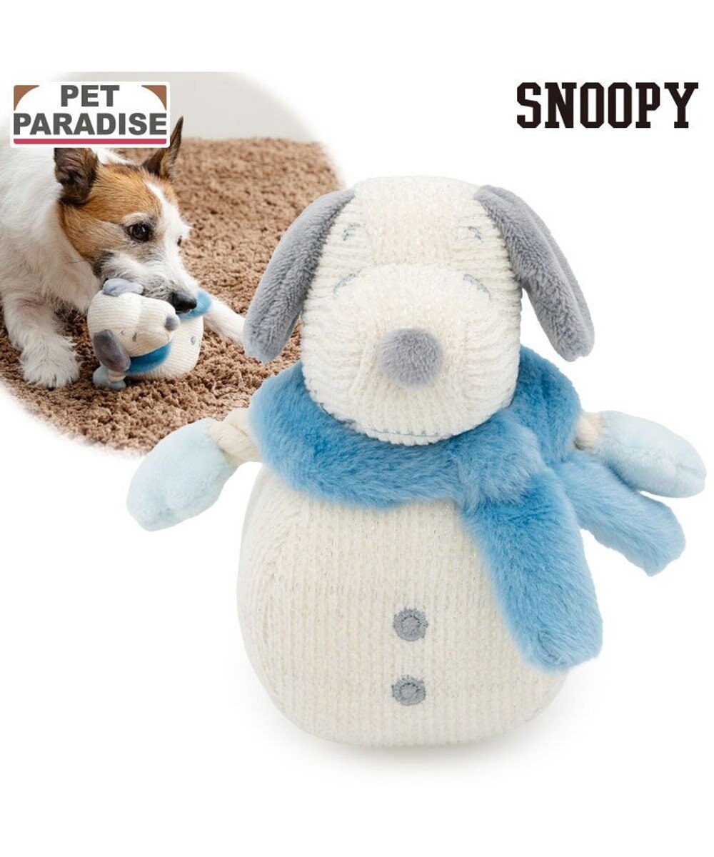 PET PARADISE スヌーピー 雪だるまトイ 青マフラー 