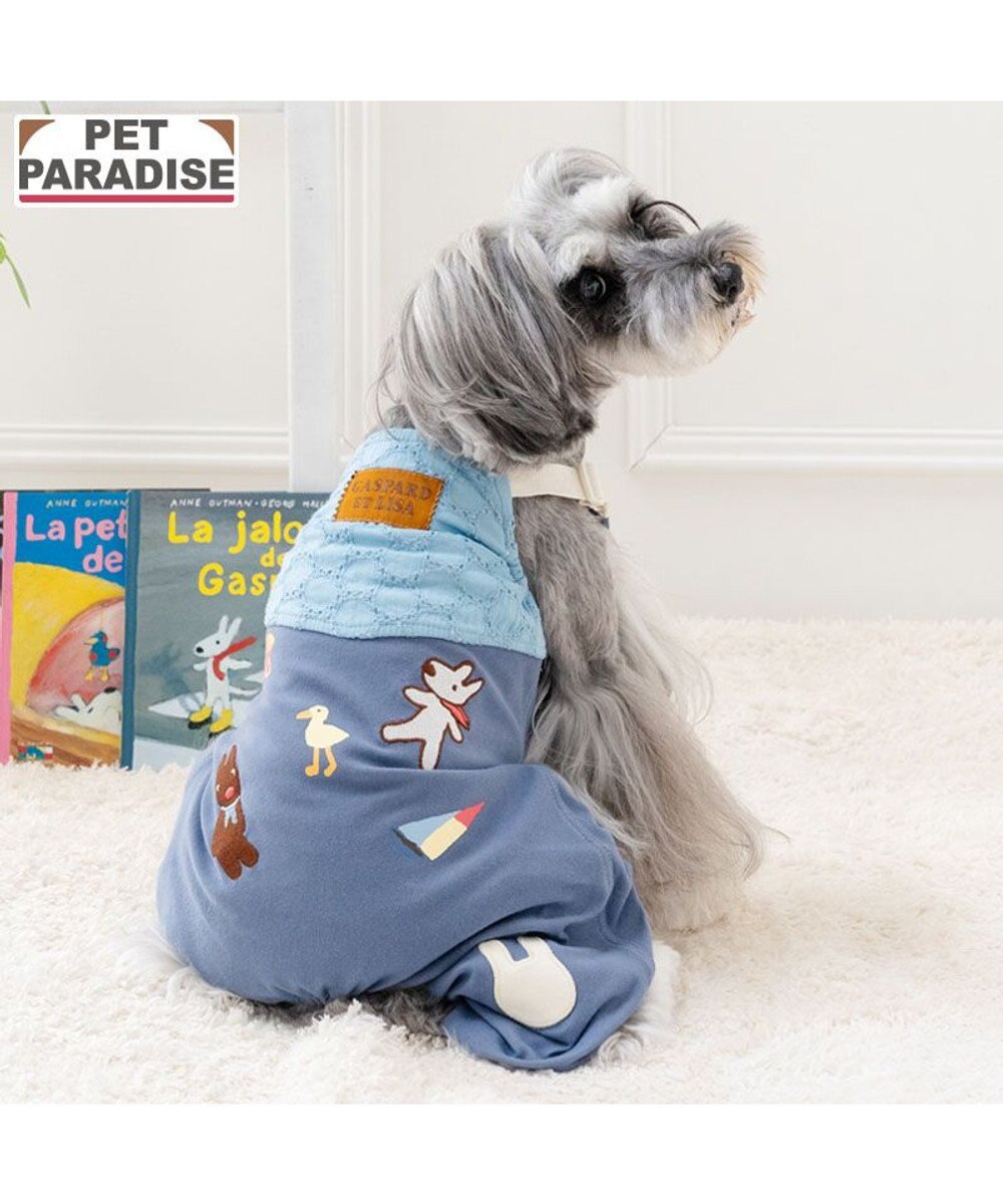PET PARADISE リサとガスパール 刺繍レース オーバーオール 小型犬 