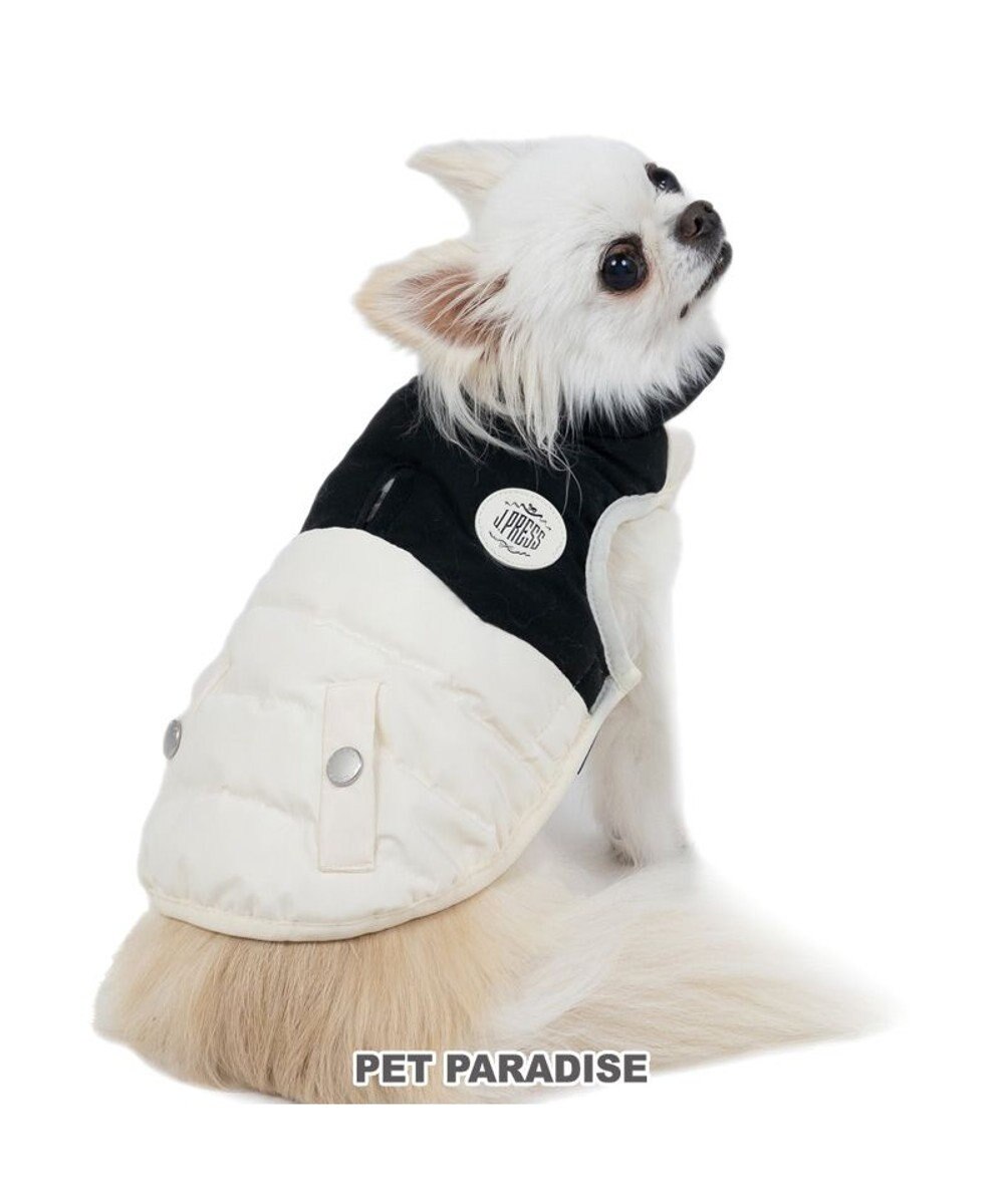 PET PARADISE J.PRESS バイカラーベスト 《ホワイト》 小型犬 