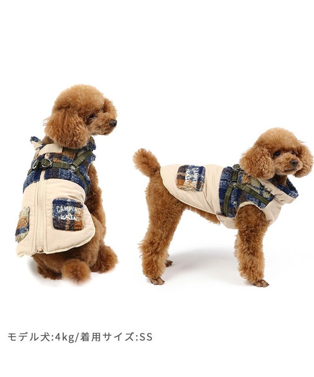 PET PARADISE ペットパラダイス アウター ハーネス ベスト 《チェック柄》 小型犬 