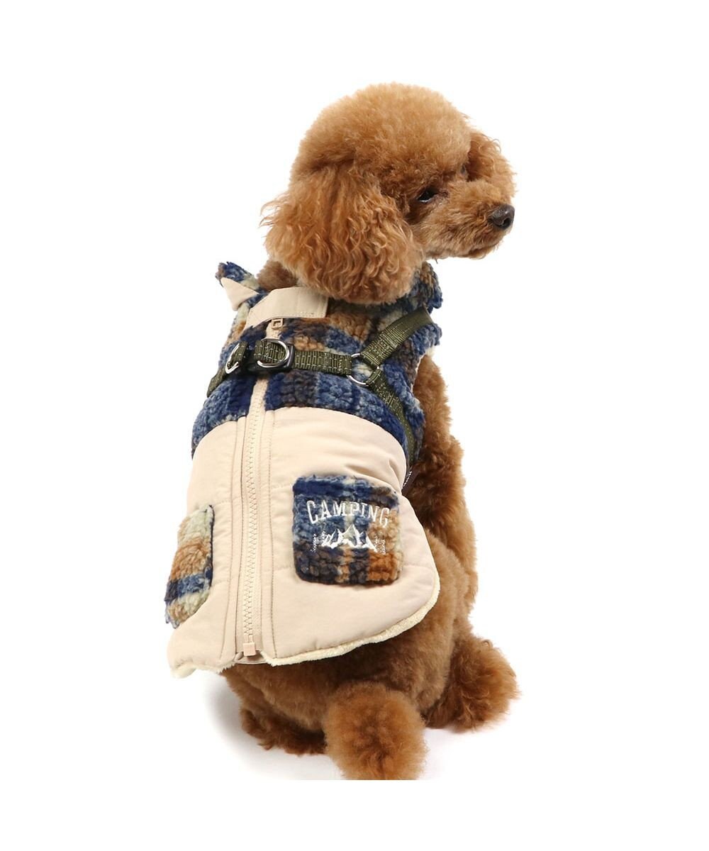 PET PARADISE ペットパラダイス アウター ハーネス ベスト 《チェック柄》 小型犬 
