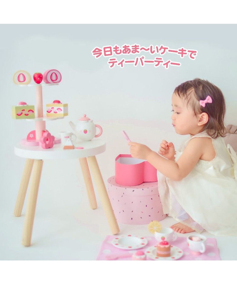 Mother garden マザーガーデン 木のおままごと  《野いちご ティーパーティーセット》プレミアムケーキセット 