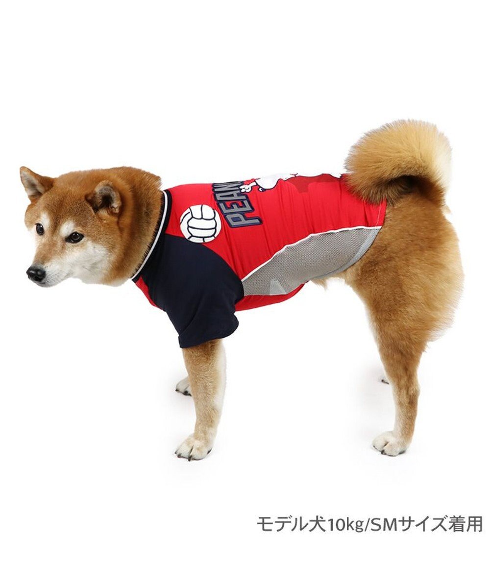 PET PARADISE スヌーピー バレーボール Tシャツ 接触冷感《レッド》 中型犬 大型犬 