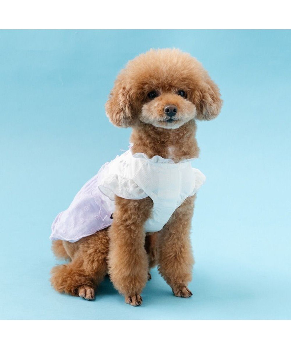 PET PARADISE ペットパラダイス フロッキー お花 ワンピース 《パープル》  小型犬 