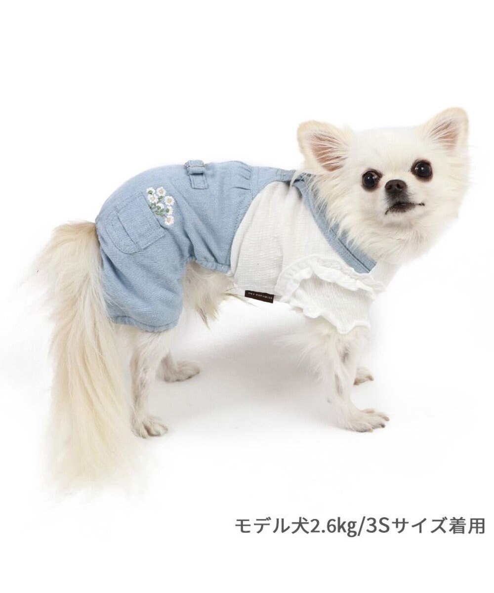 PET PARADISE ペットパラダイス パンツつなぎ 《 花 刺繍》 小型犬 