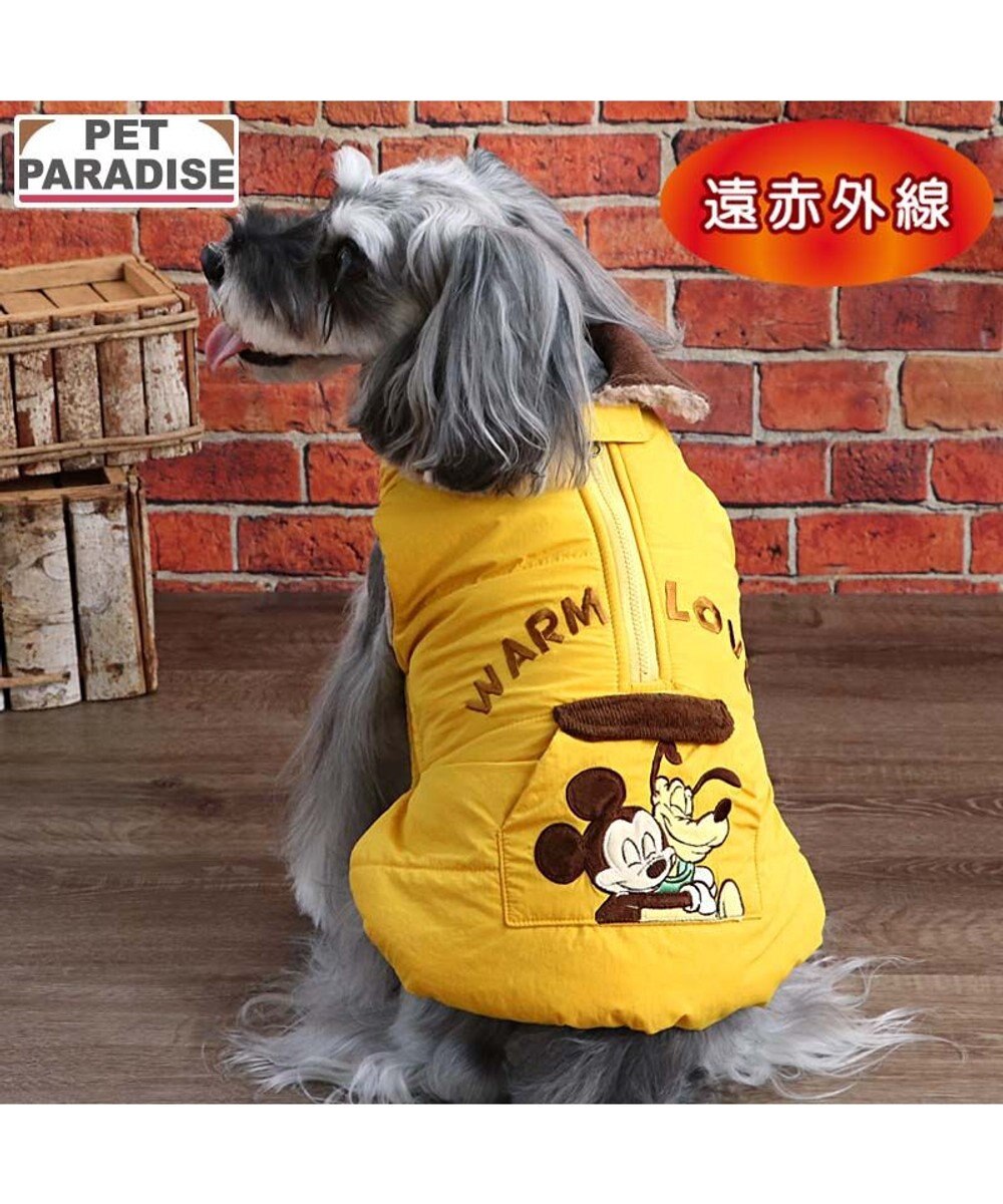 PET PARADISE ディズニー ミッキーマウス 襟付き 綿入れ ベスト 小型犬 