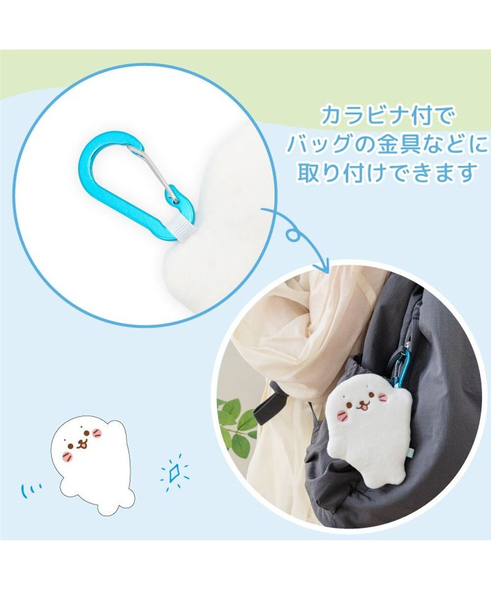 Mother garden しろたん ぺたんこポーチ 《ぶらさがりしろたん》 