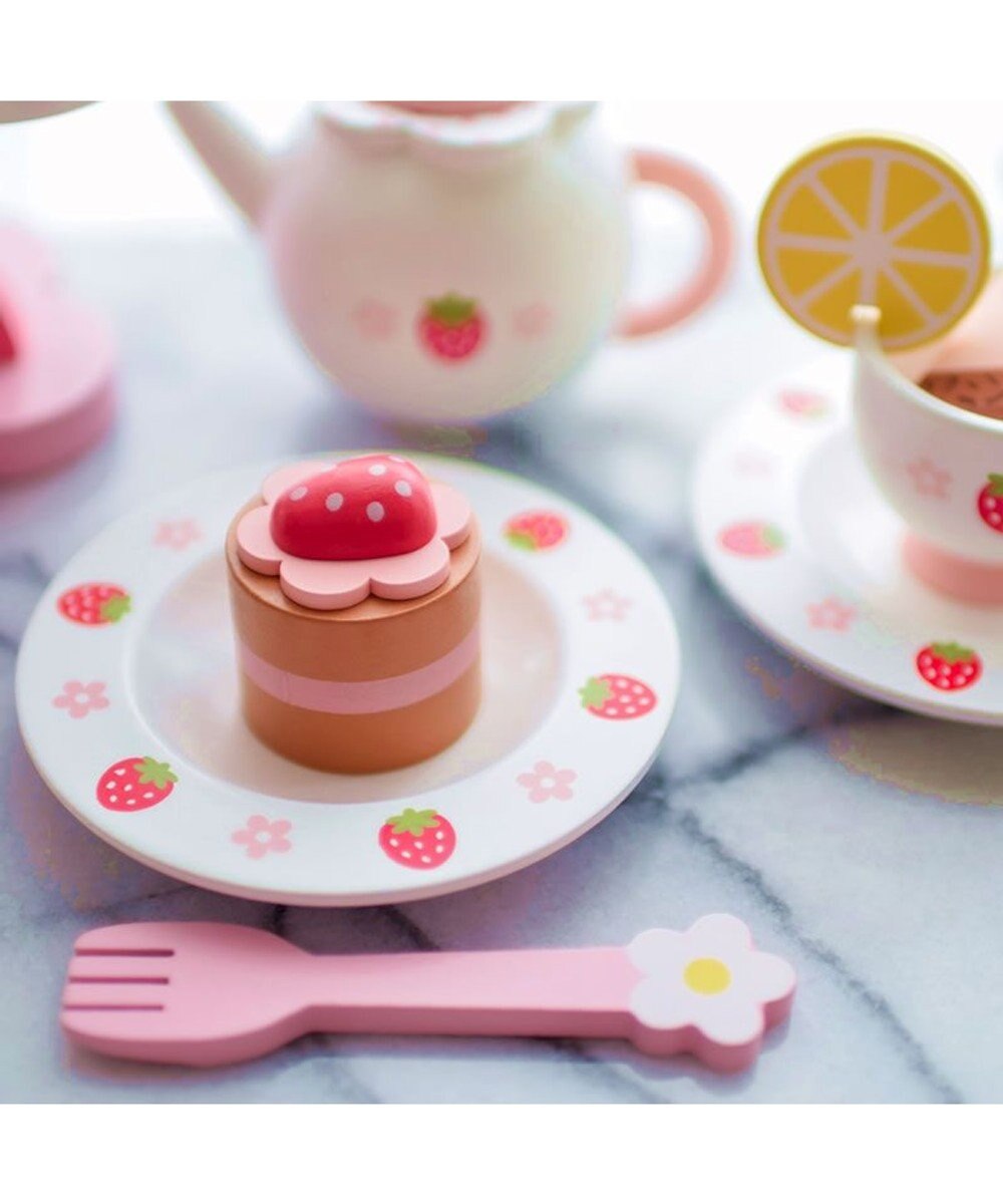 Mother garden マザーガーデン 木のおままごと  《野いちご ティーパーティーセット》プレミアムケーキセット 