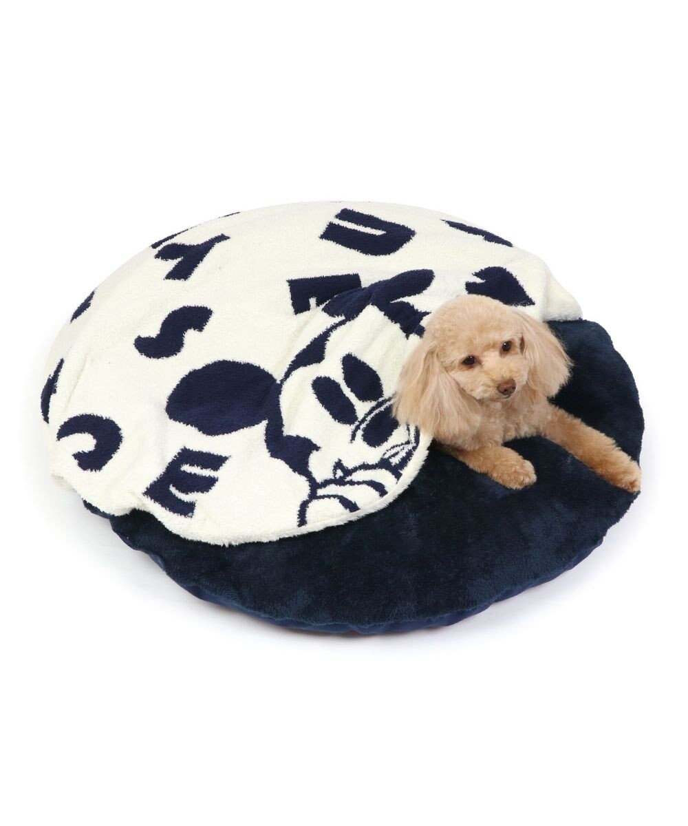PET PARADISE ディズニー ミッキーマウス 遠赤外線 くつろぎマット 《ロゴ柄》 径75cm 