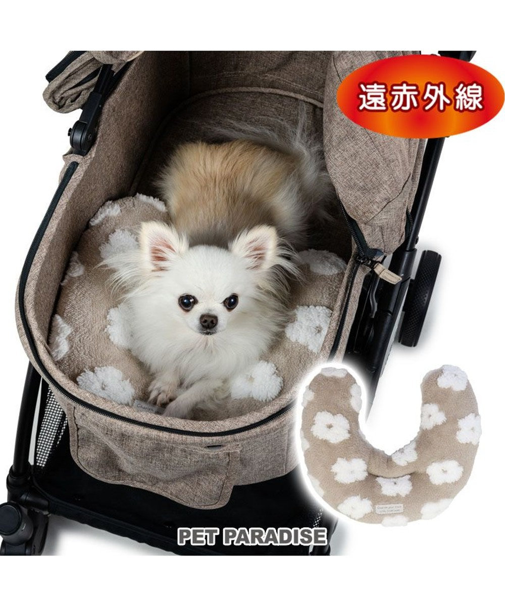 PET PARADISE ペットパラダイス 遠赤外線 ボアピロー 《お花柄》 