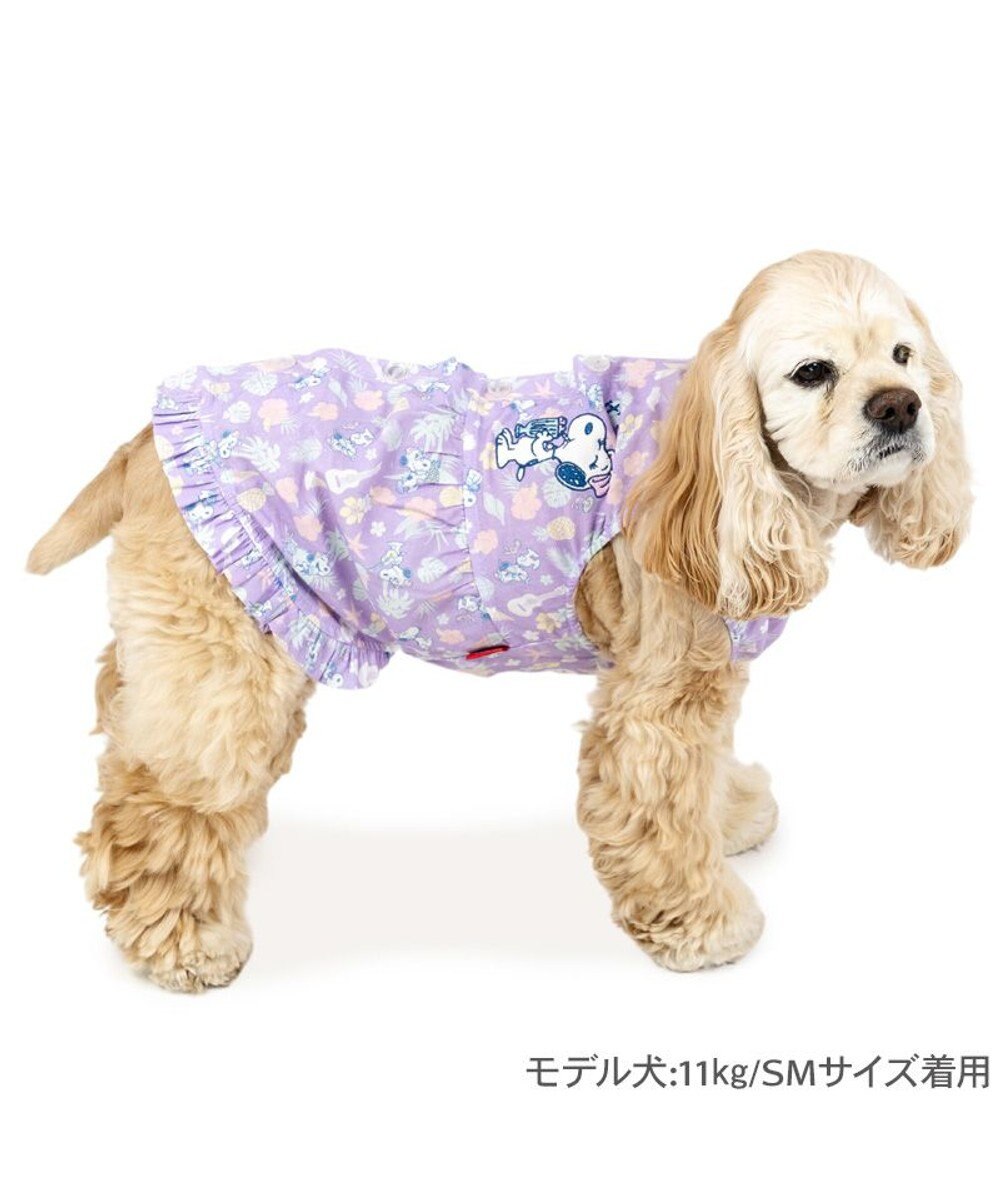 PET PARADISE スヌーピー 接触冷感 背中開き リゾートワンピース 中型犬 