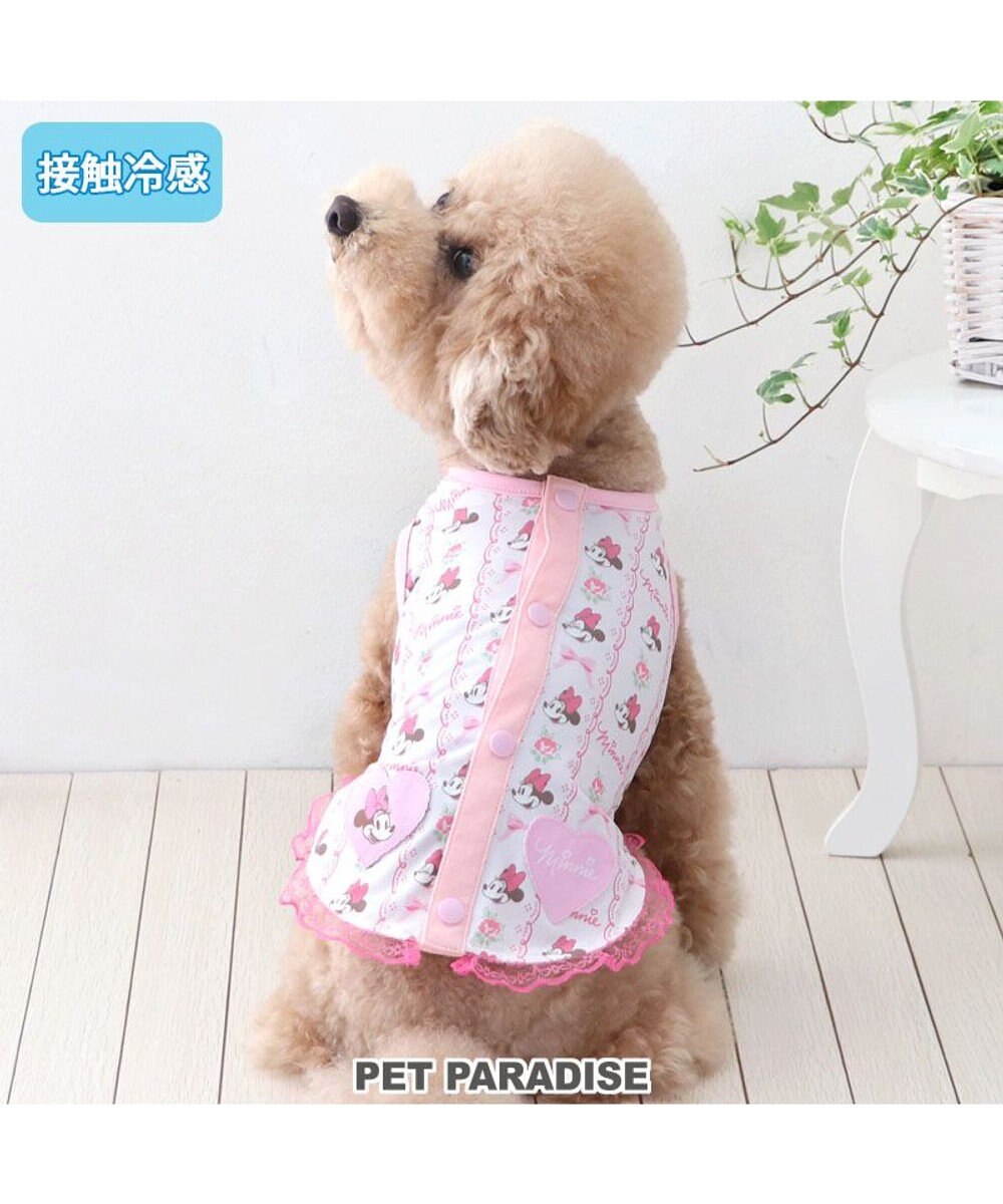 PET PARADISE ディズニー ミニーマウス 接触冷感背中開き タンクトップ 《レース柄》 小型犬 