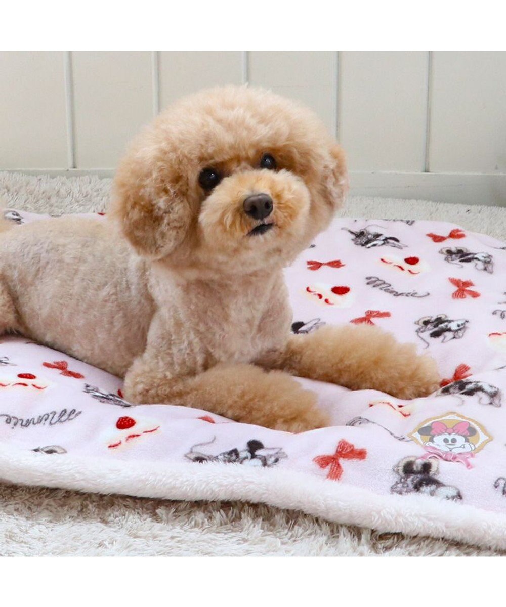 PET PARADISE ディズニーミニーマウス 遠赤外線 ボアマット 《ケーキ柄  》(80×60cm) 
