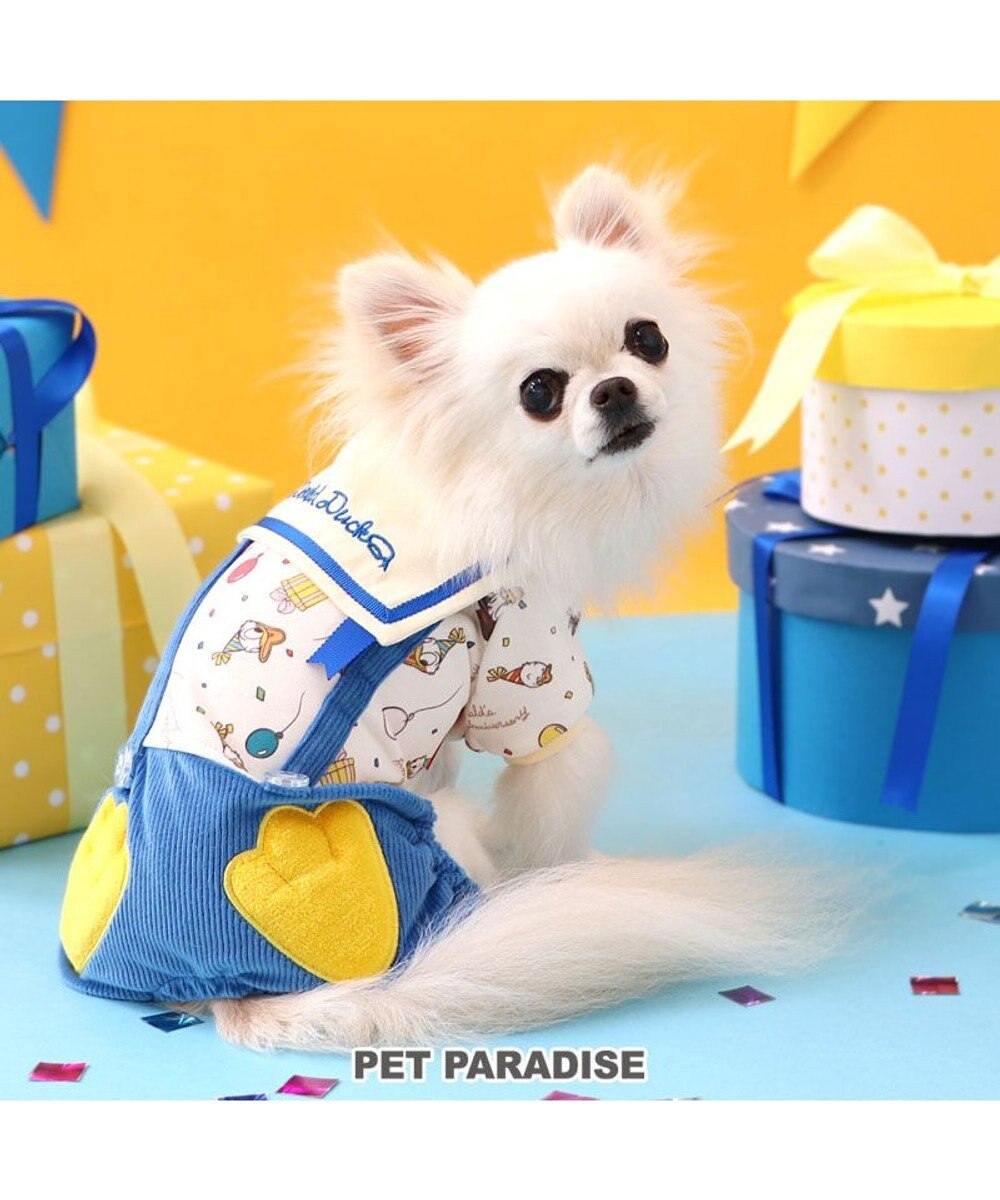 PET PARADISE ディズニー ドナルドダック 90周年 パンツ上下 《パーティ柄》 小型犬 