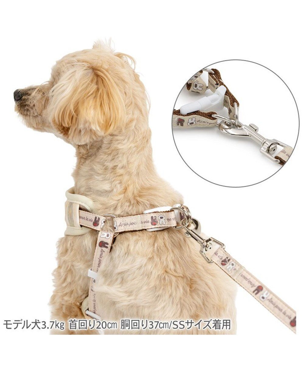 PET PARADISE リサとガスパール  ハーネス&リード ナチュラル３Ｓ 小型犬 