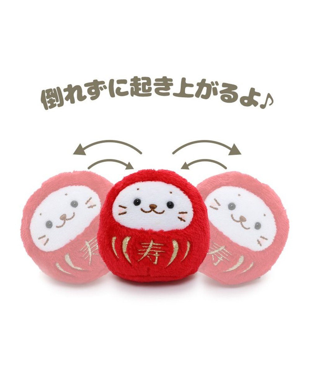 Mother garden しろたん だるま マスコット 《寿赤だるま》 8cm 単品 