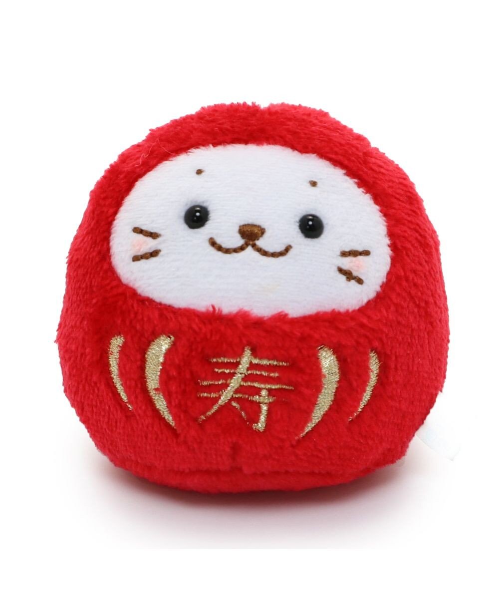 Mother garden しろたん だるま マスコット 《寿赤だるま》 8cm 単品 