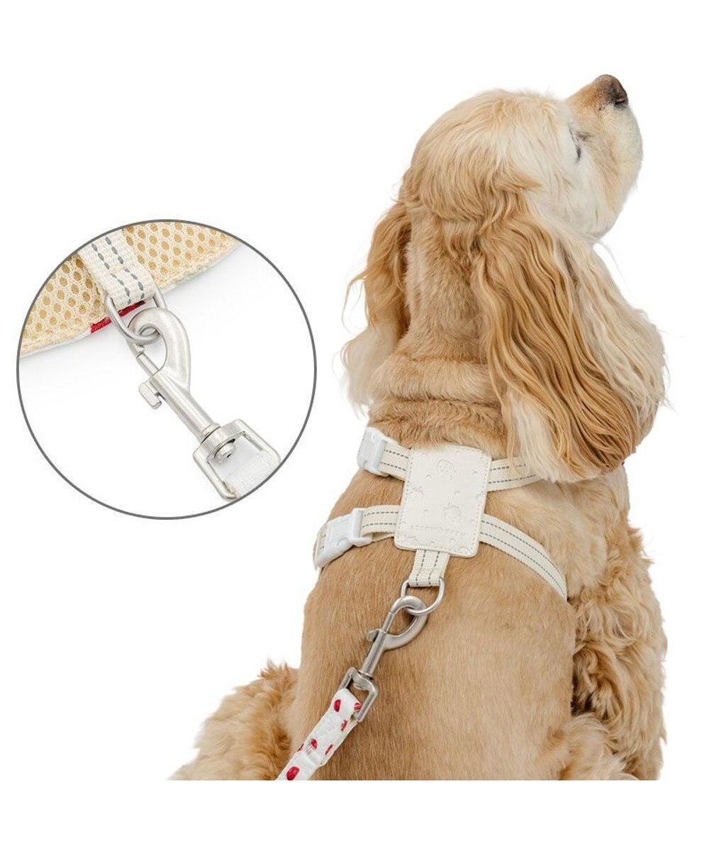 PET PARADISE ペットパラダイス スリム ハーネス＆リード 《苺総柄》 ＳＭ 中型犬 