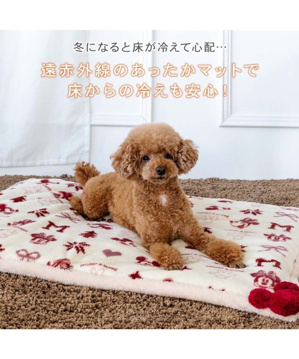 PET PARADISE ディズニー ミッキーマウス 遠赤外線 ボア マット 《ニット柄》 