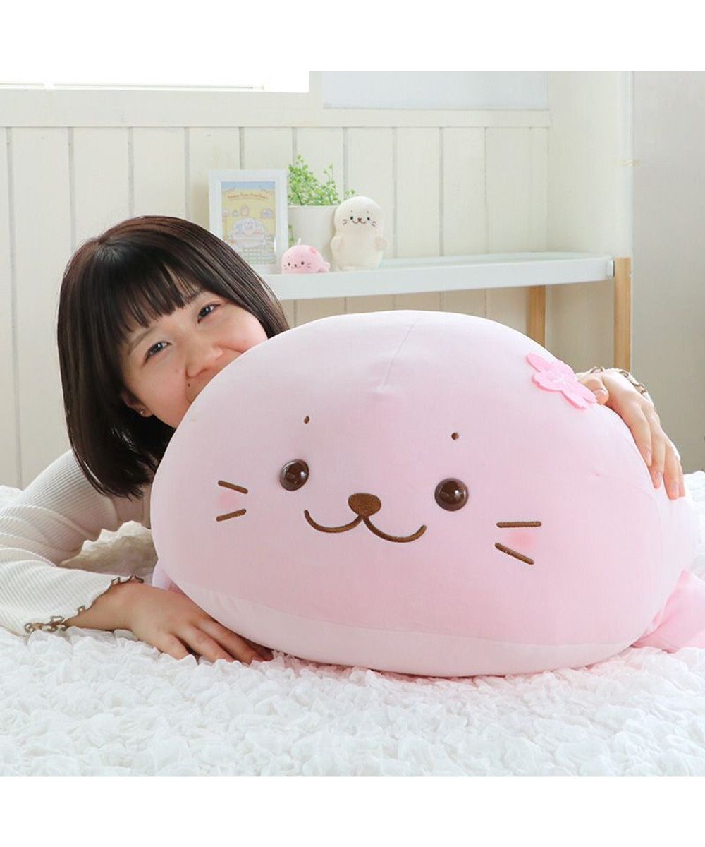 Mother garden しろたん 桜色 ふわもち 抱き枕 ぬいぐるみ 大 85cm 