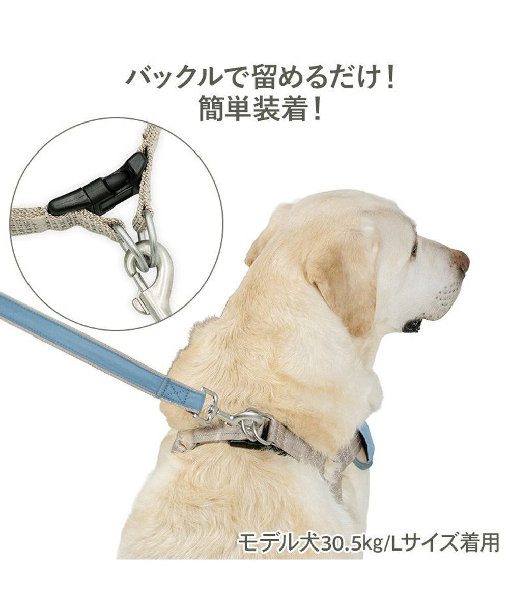 PET PARADISE ペットパラダイス 超反射 切り替え ハーネス＆リード Ｌ 《ブルーグリーン》 