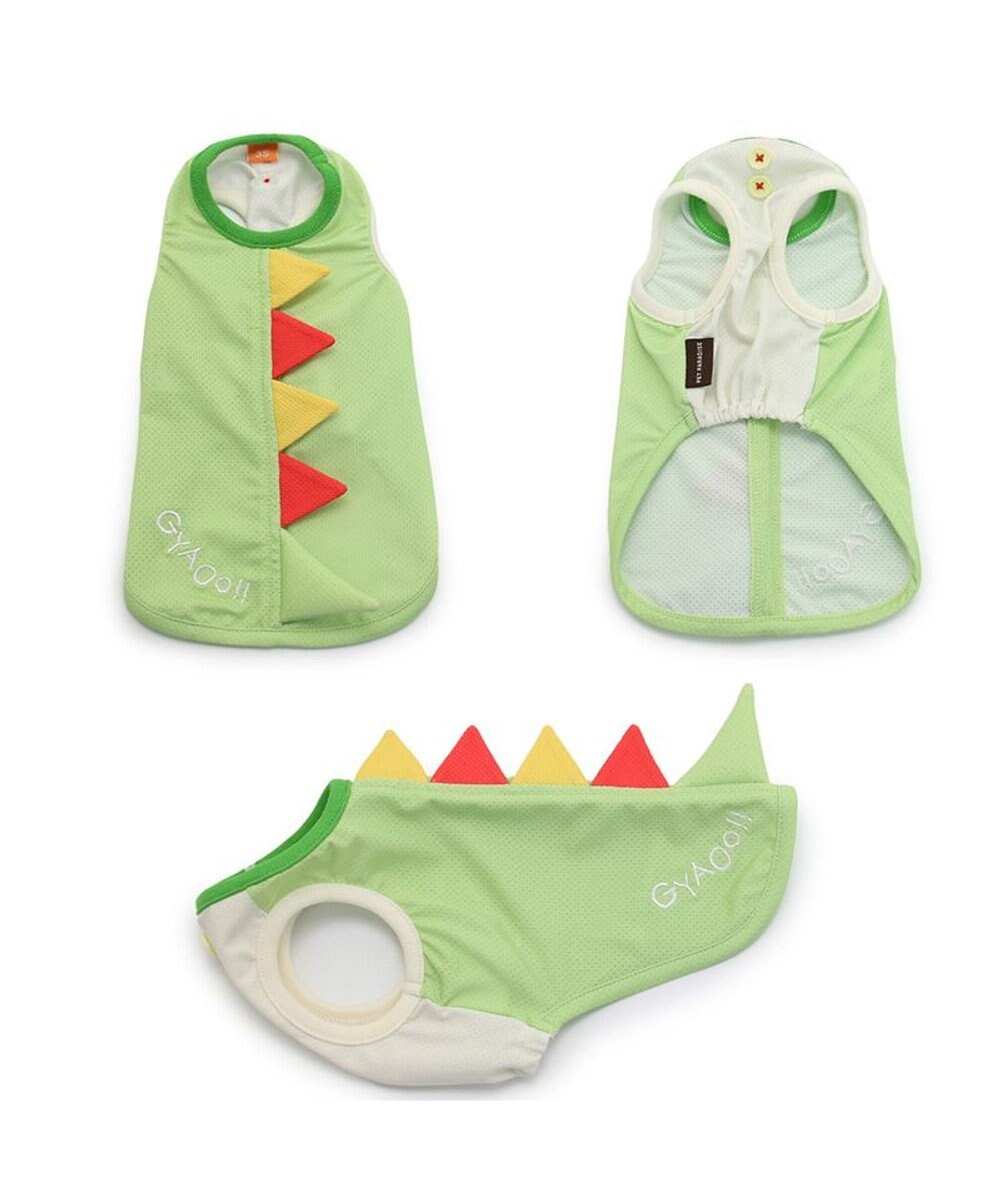 PET PARADISE 犬の服 夏 ひんやり 恐竜 タンクトップ 【小型犬】クールマックスエコメイド クール メッシュ 接触冷感 虫よけ 