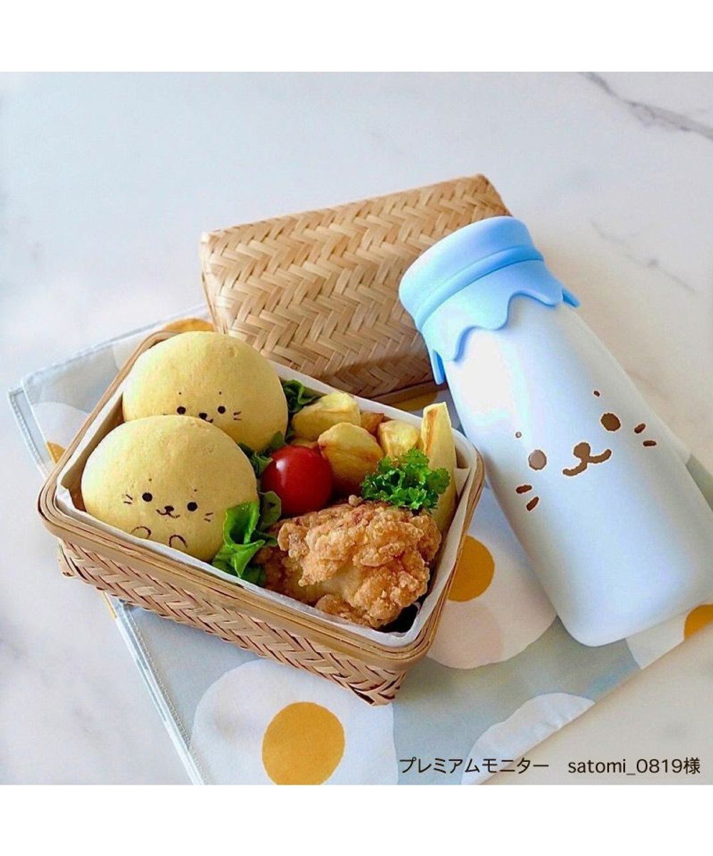 Mother garden しろたん 牛乳瓶風 ステンレスボトル 水筒 《顔ぼん》 単品 