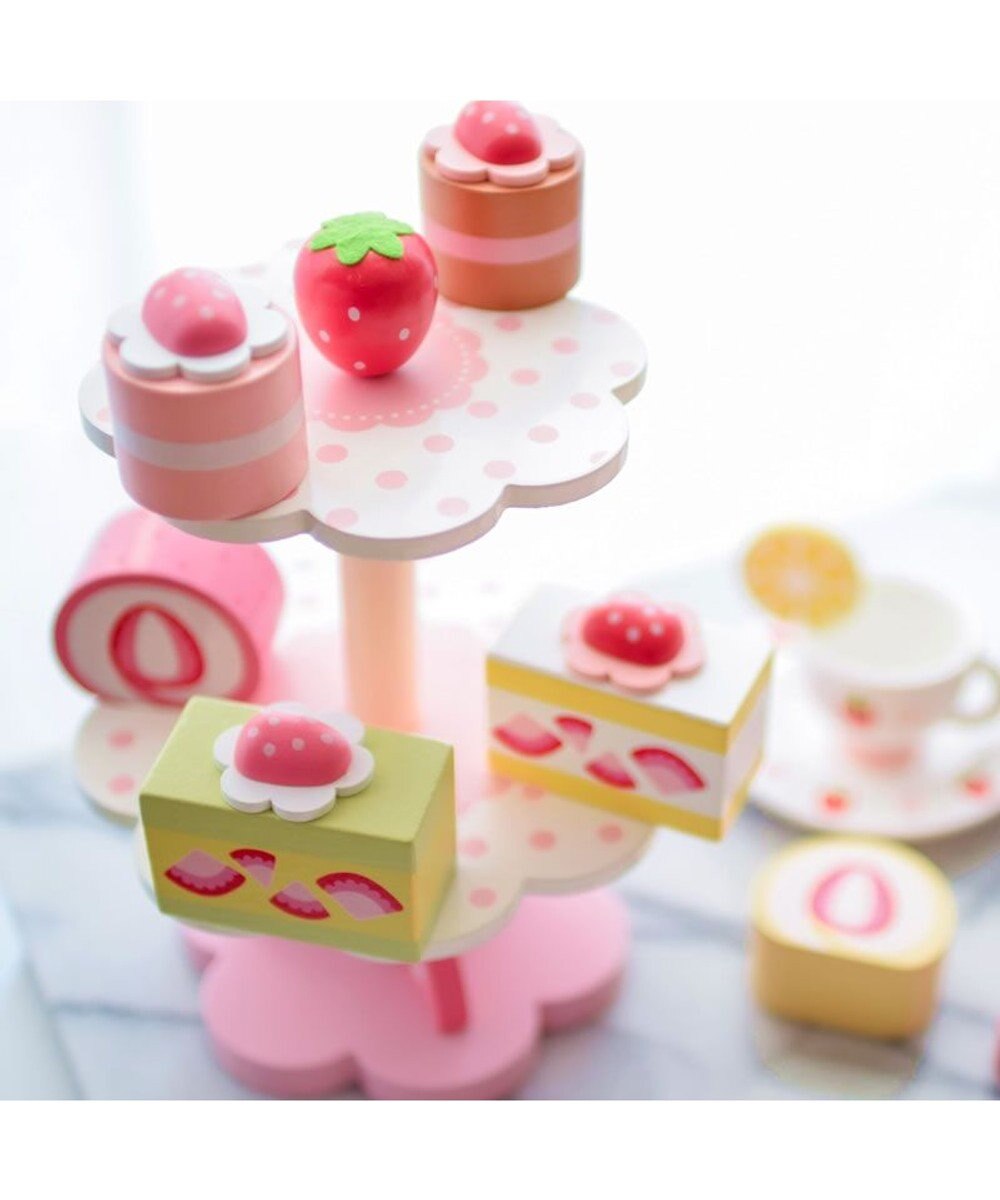 Mother garden マザーガーデン 木のおままごと  《野いちご ティーパーティーセット》プレミアムケーキセット 