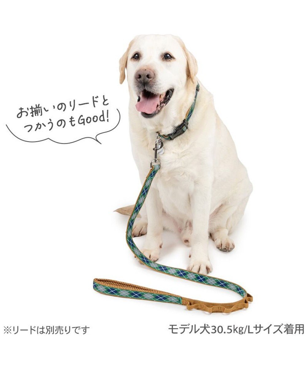 PET PARADISE ペットパラダイス チェック柄 首輪 Ｌ 大型犬 