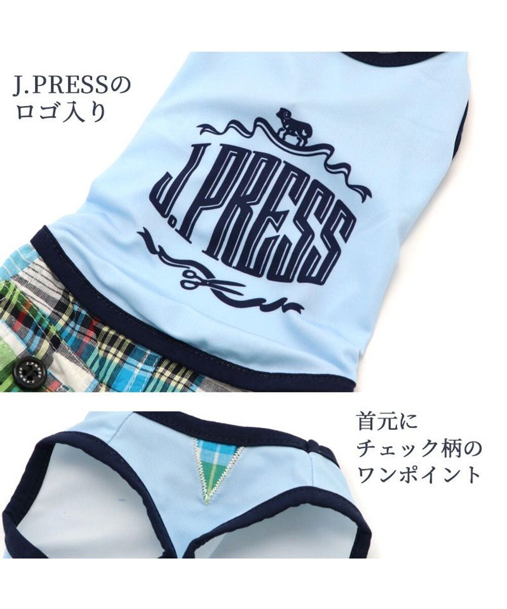 PET PARADISE 犬の服 春夏 ひんやり クール 接触冷感 虫よけ  J.PRESS マリン パンツ つなぎ 【小型犬】クールマックスエコメイド 