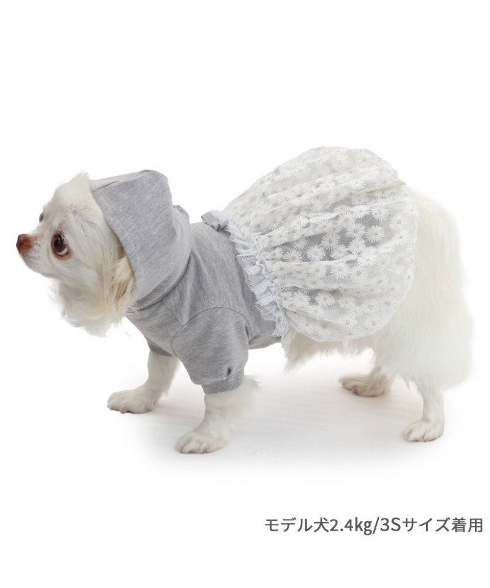 PET PARADISE ペットパラダイス ドッキングパーカー 《グレー》 小型犬 