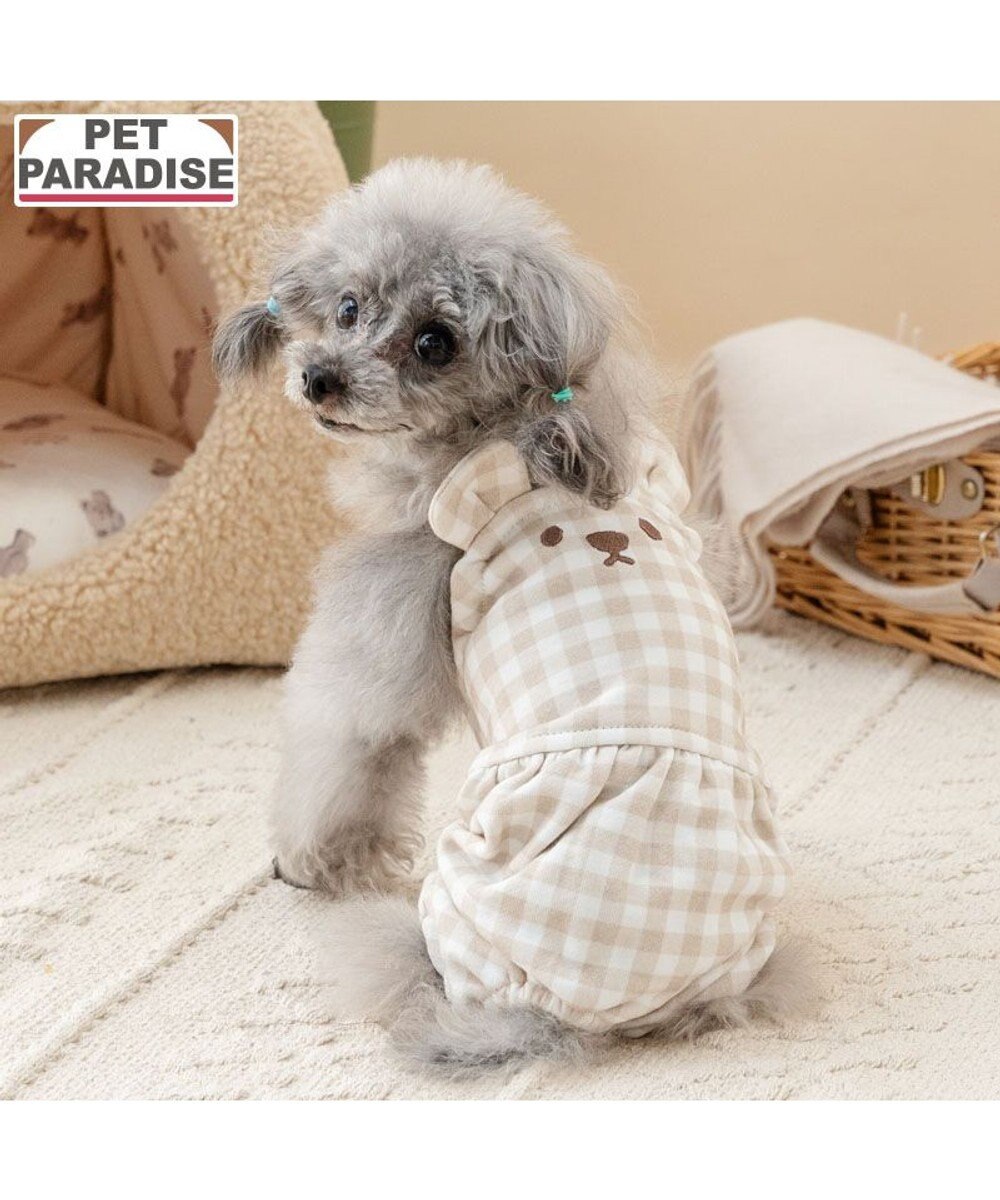 PET PARADISE ペットパラダイス くまちゃん お顔柄 オーバーオール 小型犬 
