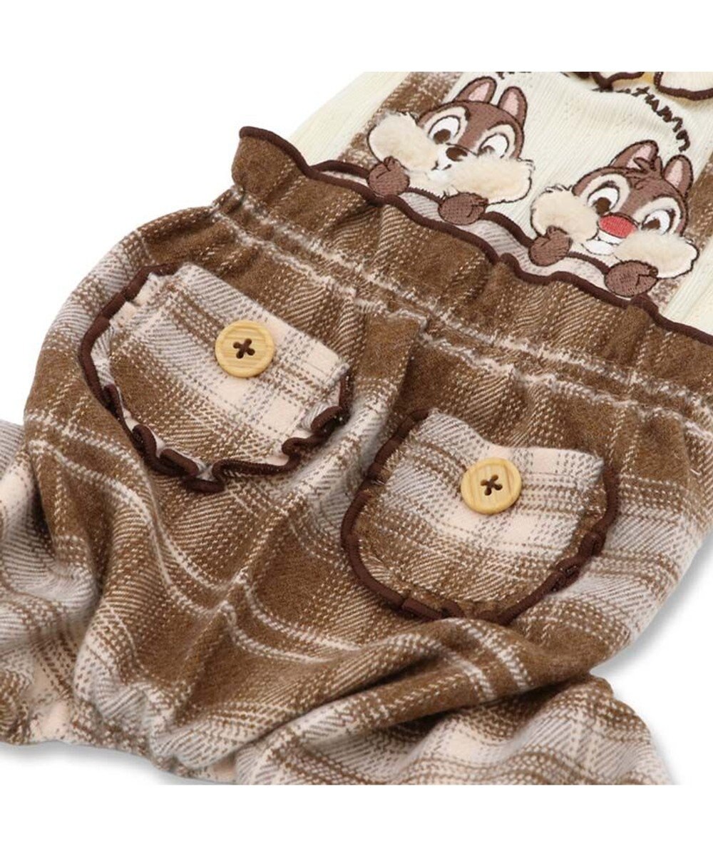 PET PARADISE ディズニー チップとデール チェック パンツ つなぎ 小型犬 