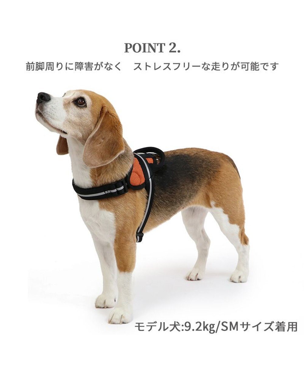 PET PARADISE ヘッドインハーネス  【ＳＭ】 オレンジ / ブルー 【中型犬】 