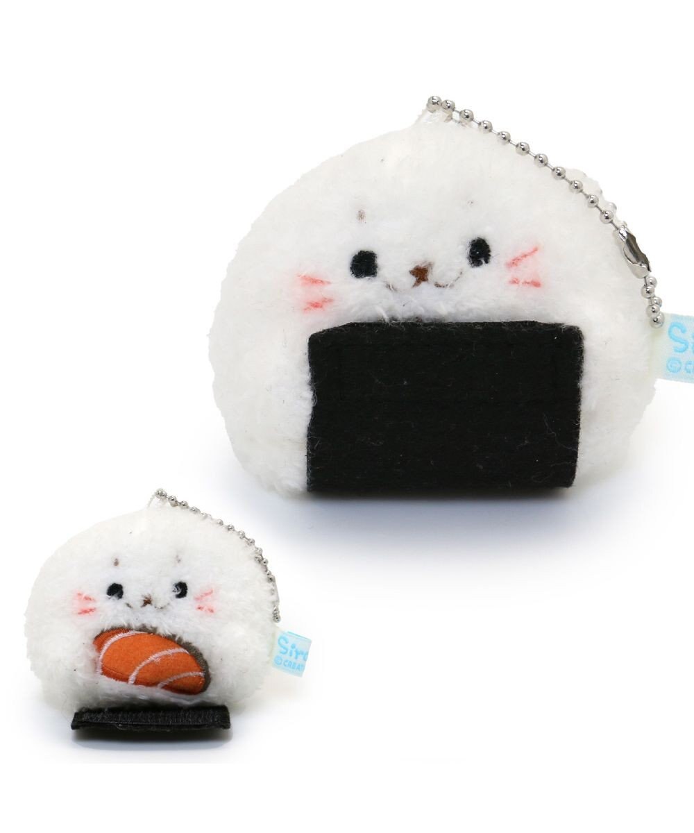 Mother garden しろたん マスコットキーホルダー おにぎり 梅 鮭 ぬいぐるみ マスコットキーホルダー 