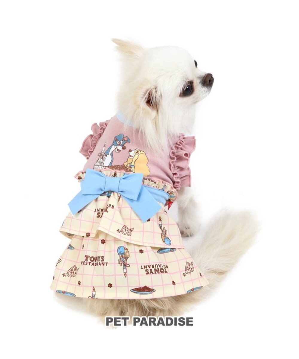 PET PARADISE 犬の服 犬 ディズニー わんわん物語 ワンピース 【小型犬】 パスタ柄 