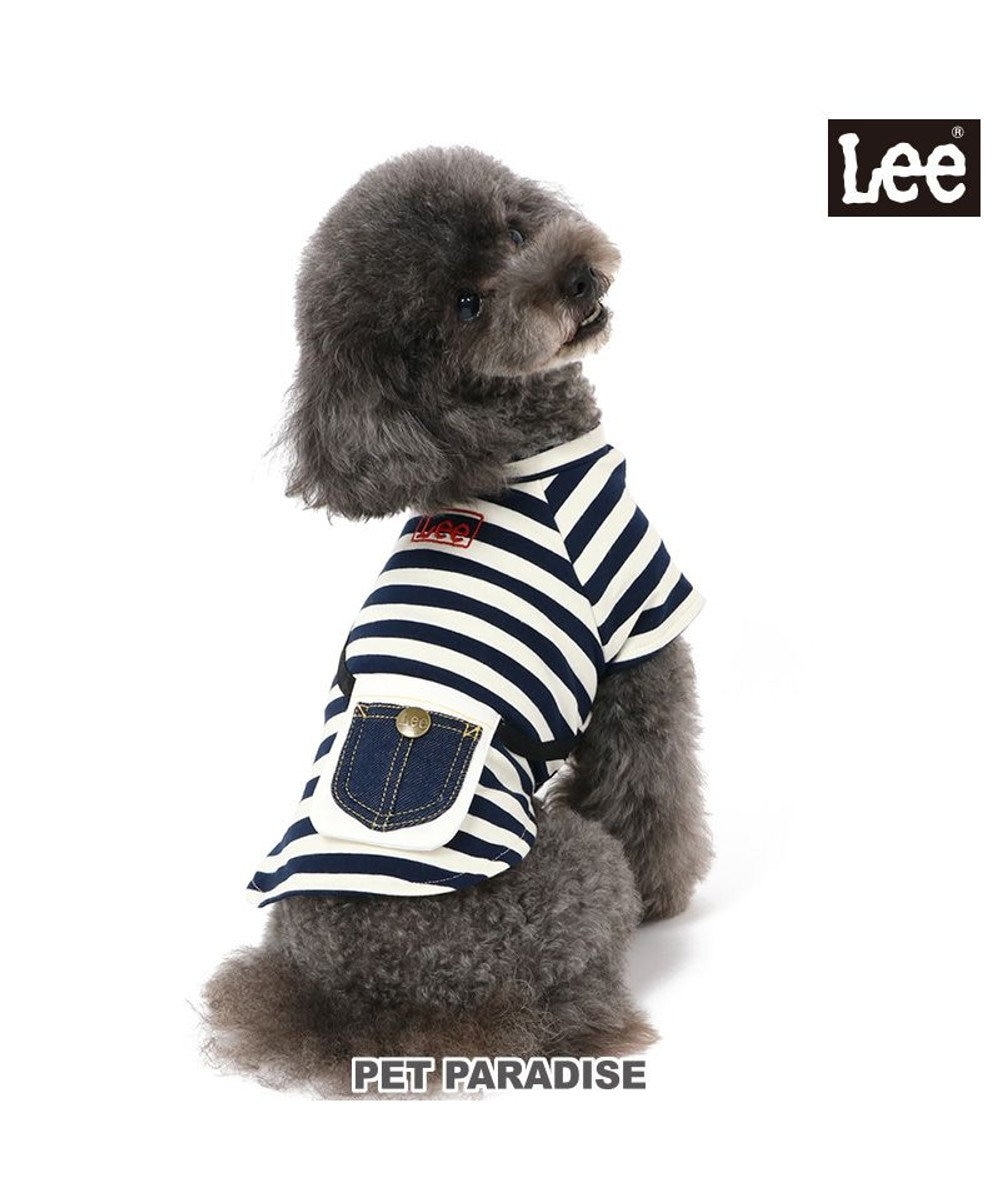 PET PARADISE  Lee ボーダー Tシャツ   デニム ポーチ風 小型犬 