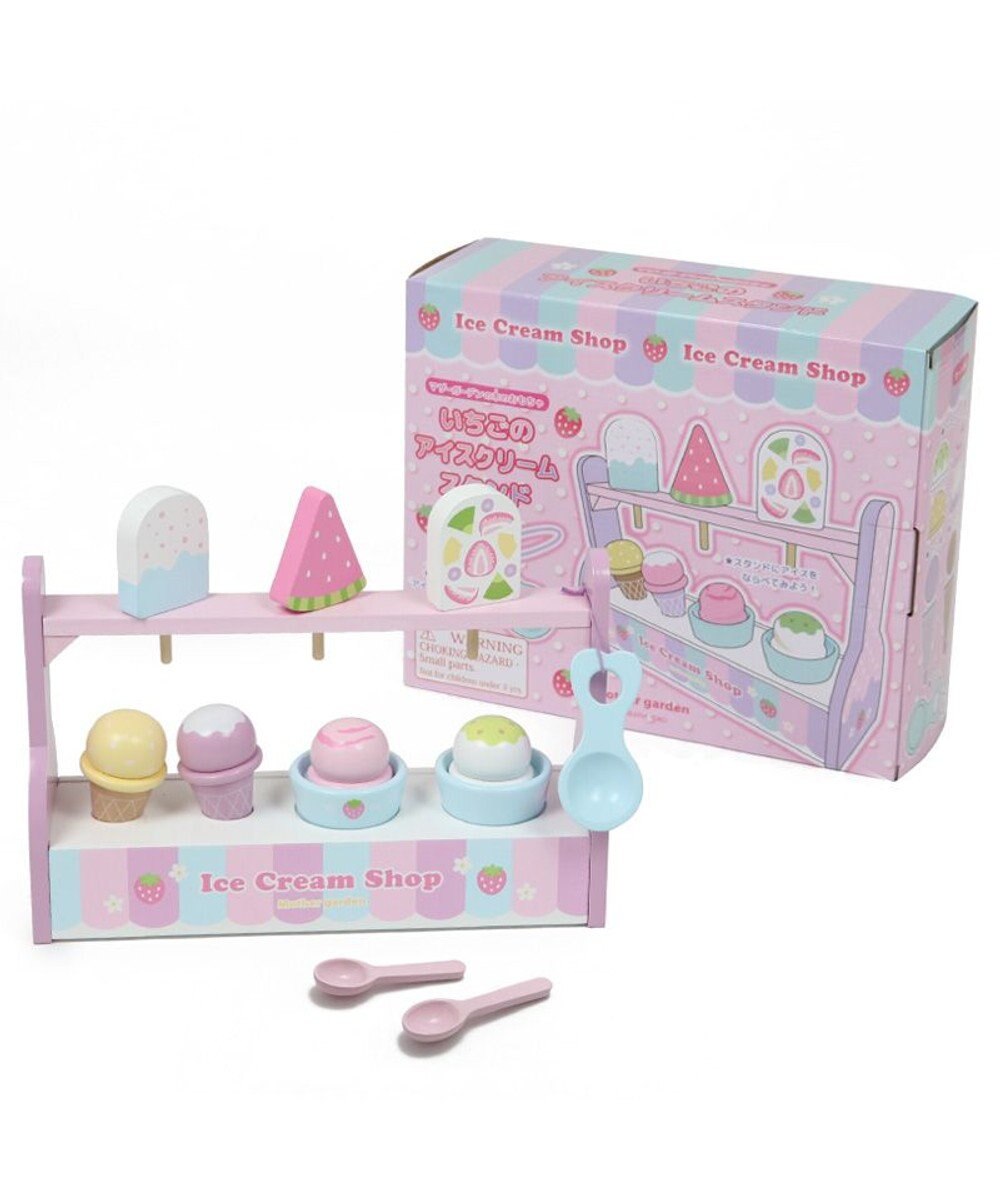 Mother garden マザーガーデン ままごと いちごのアイスクリームスタンド スクープ付き 