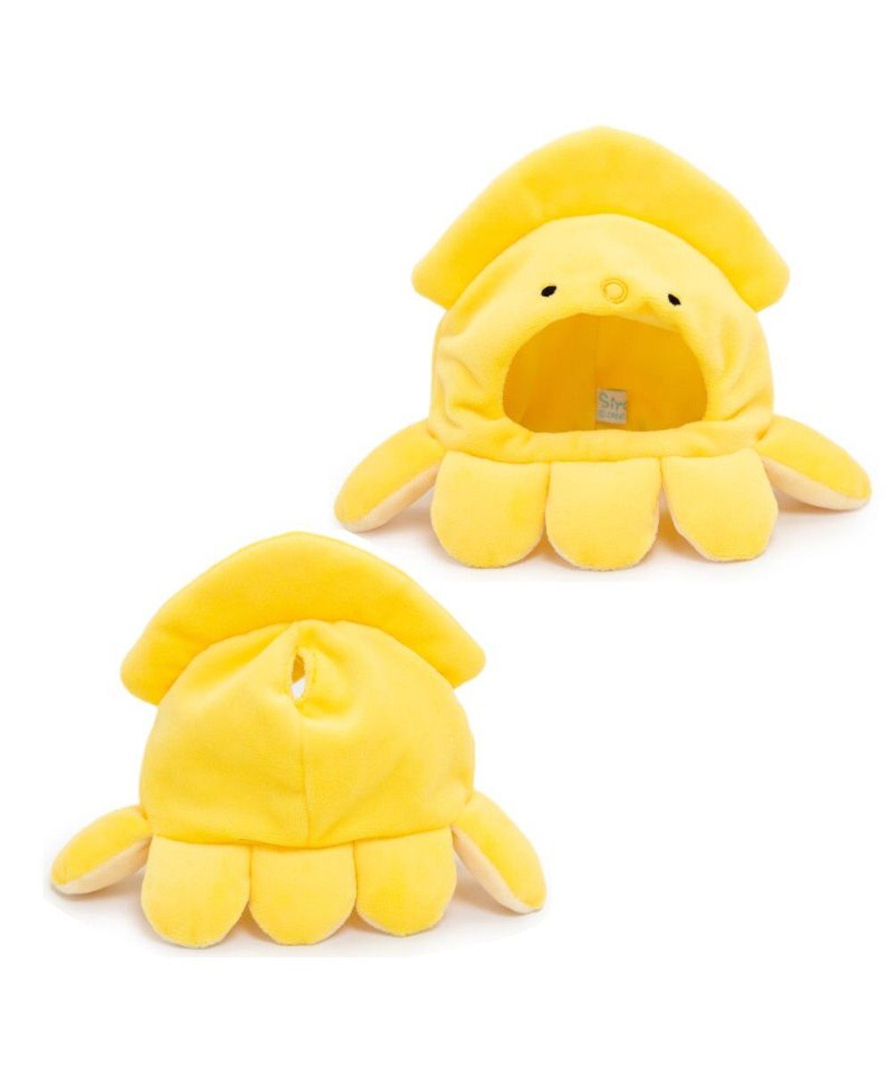 Mother garden しろたん ついてきちゃうしろたん マスコット用 着せ替え服 イカ頭巾 《黄》 単品 