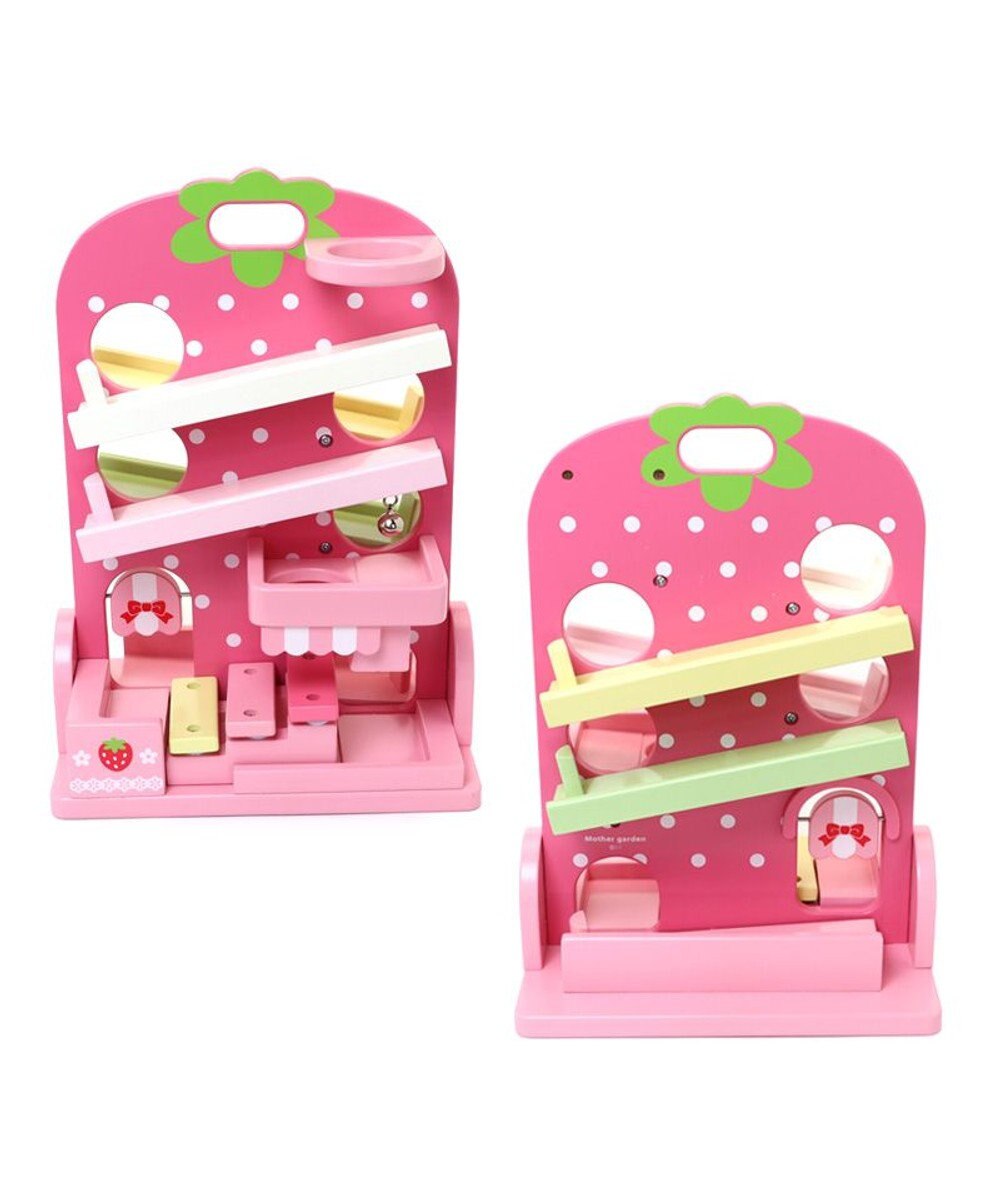 Mother garden 【ギフト巾着セット商品】  1.5歳からの木のおもちゃ いちごのころころスウィーツ 