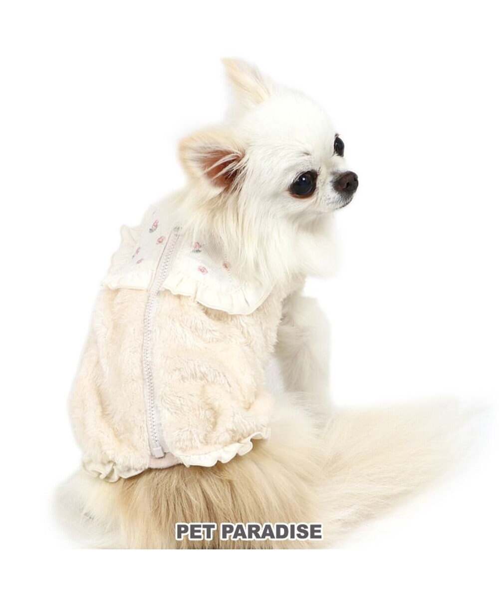 PET PARADISE ペットパラダイス ボア ジップベスト 《お花》 小型犬 