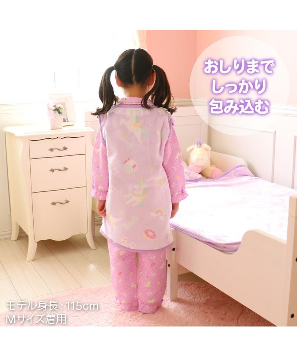 Mother garden マザーガーデン ユニコーン ふわふわ キッズ スリーパー 《ポップ柄》 M/L サイズ あったかベスト 