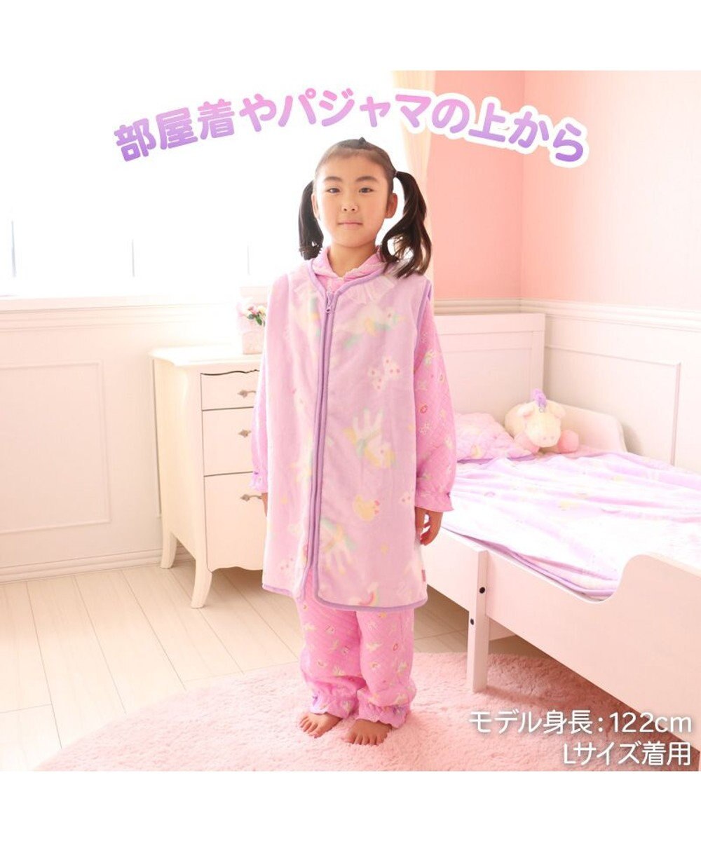 Mother garden マザーガーデン ユニコーン ふわふわ キッズ スリーパー 《ポップ柄》 M/L サイズ あったかベスト 