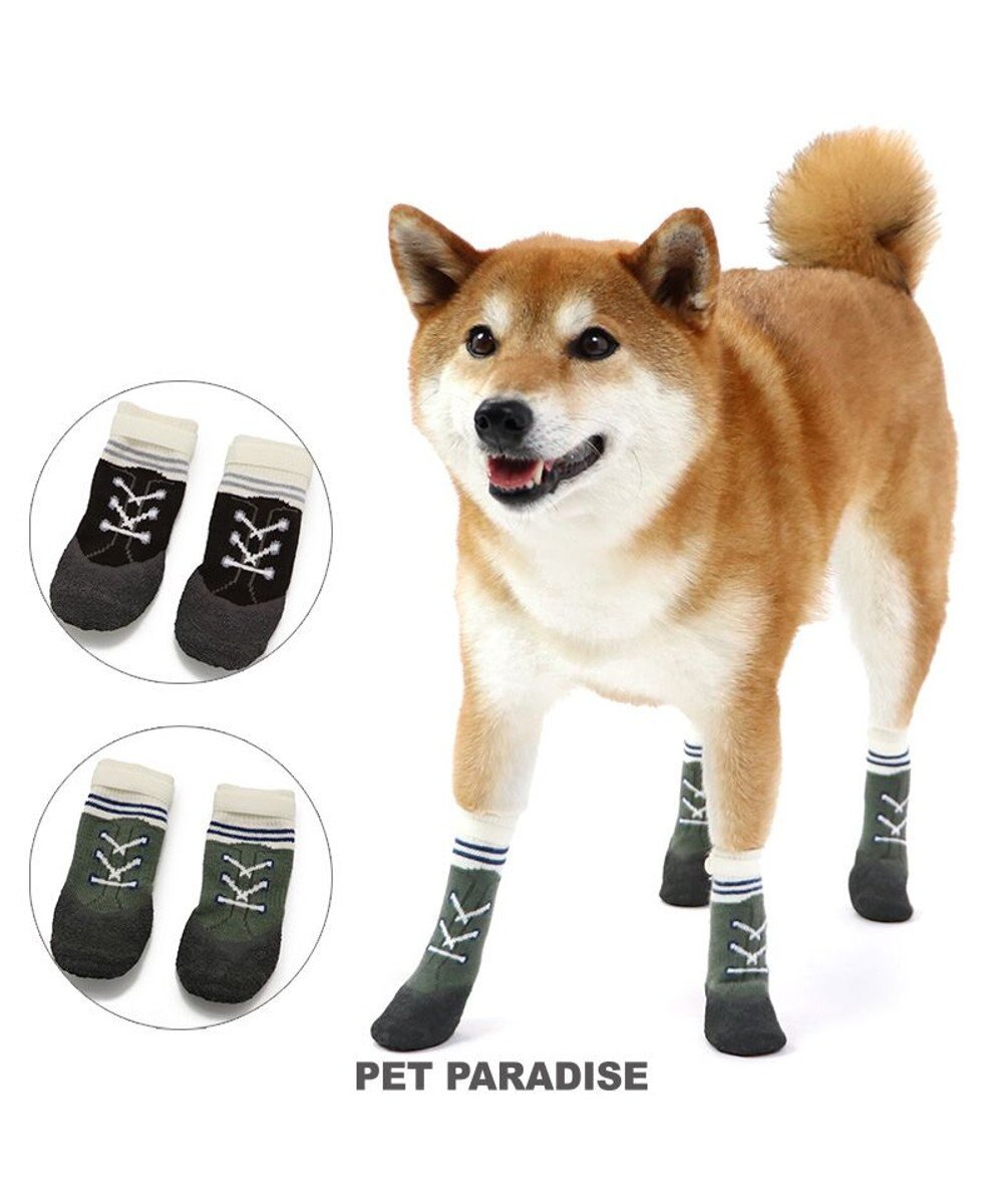 PET PARADISE 犬 靴 靴下 フィットシューズ 【SM】 グリーン ブラウン 
