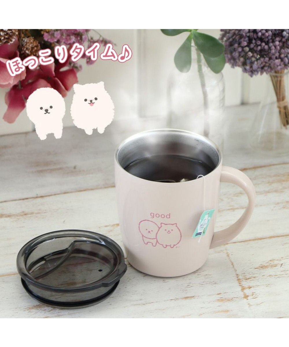 Mother garden マザーガーデン ふわんこ 蓋つき ステンレスマグカップ 380mL 